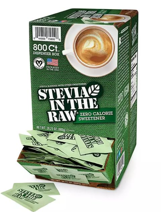 Stevia Packets, Stevia 800 packets, Zero Calorie Sweetener, Natural Sweetener for Drinks and Baking, Sugar Packets for Home, Office, Coffee, Bar, Gift, Restaurants, & Coffee Stations
