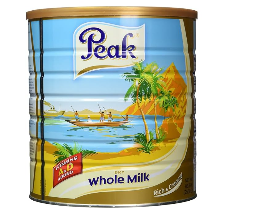 Peak Dry Whole Milk Powder, biggest jar 2500 Gram