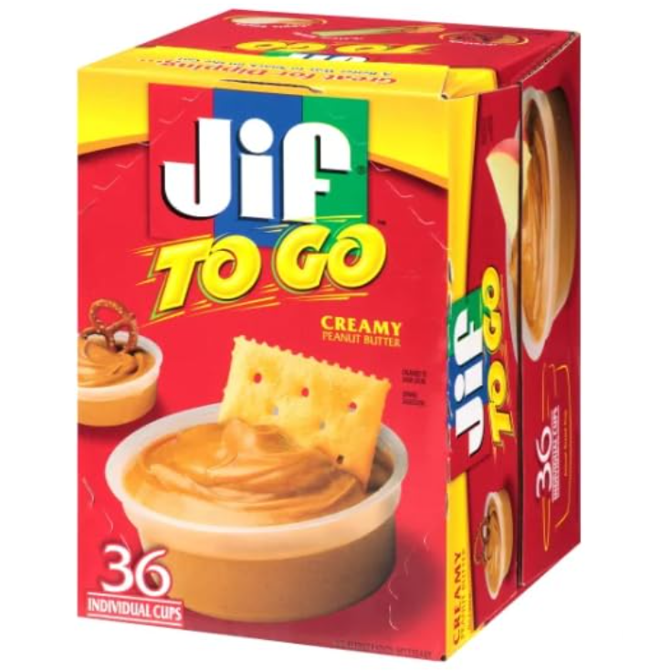 Jif To Go Peanut Butter Cups, Creamy, 1.5 oz, 36-count