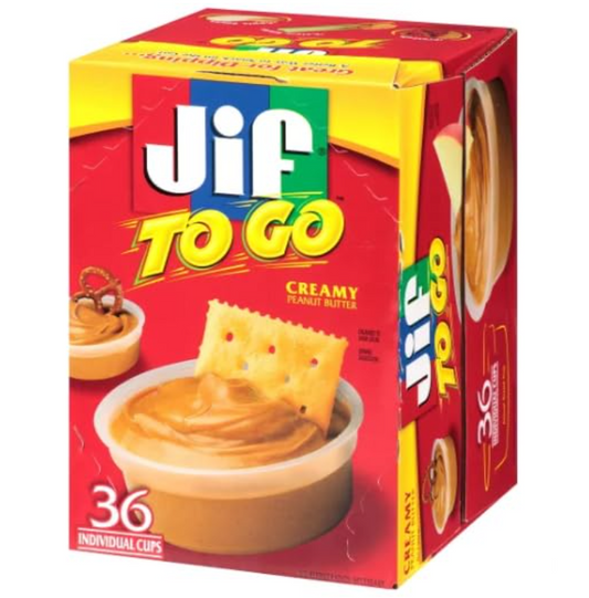 Jif To Go Peanut Butter Cups, Creamy, 1.5 oz, 36-count